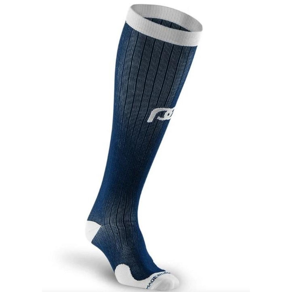 Pro Compression Wide Calf Marathon Navy Knee High Compression Socks sz L/XL